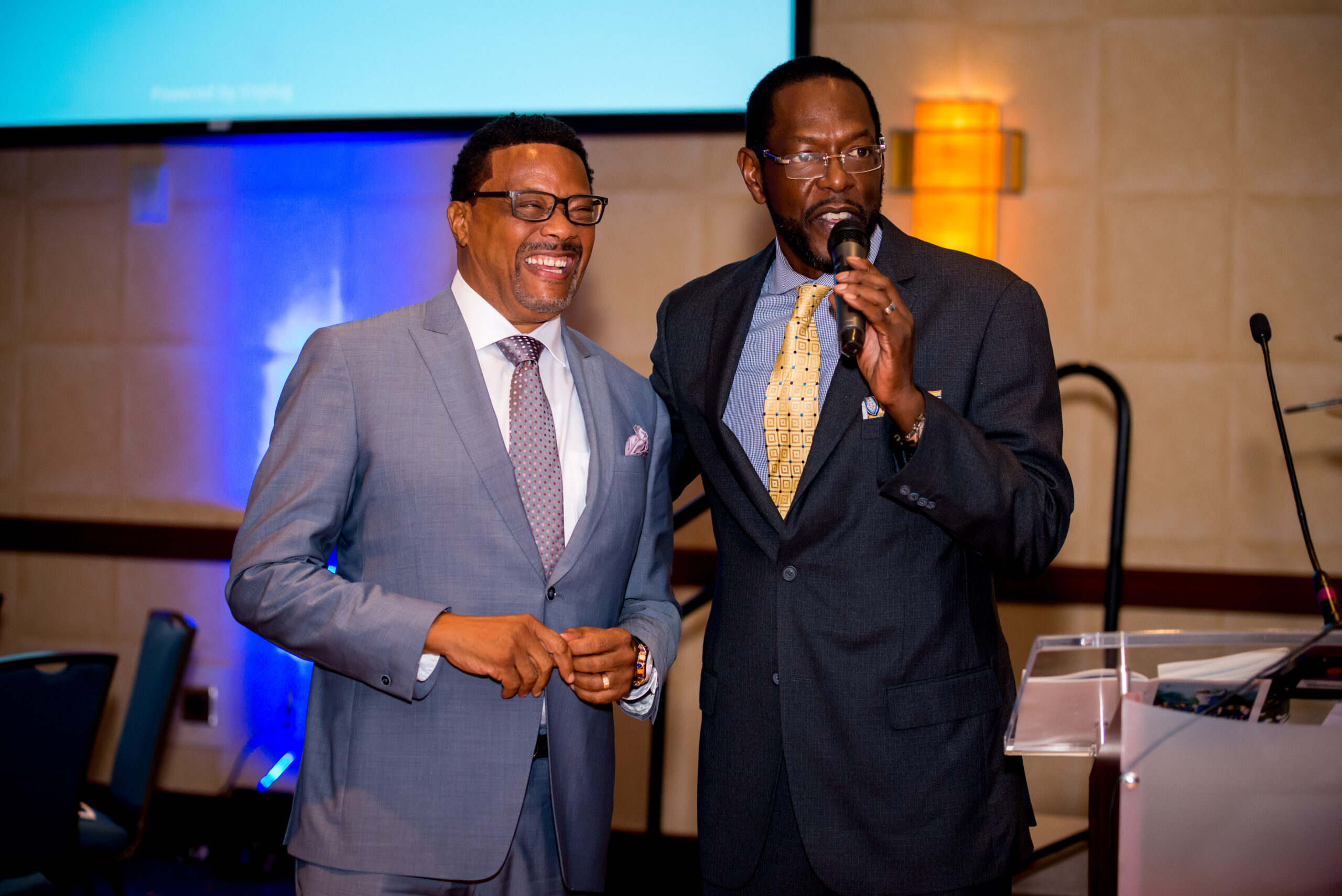 MGMT Worldwide Client The Calvin Peete Foundation. Honorary Judge Greg Mathis and Morris Baxter WCLK